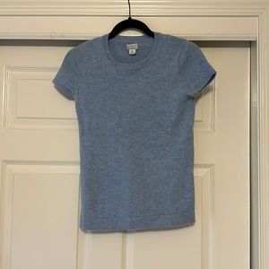 J Crew Light Blue Cashmere T Shirt